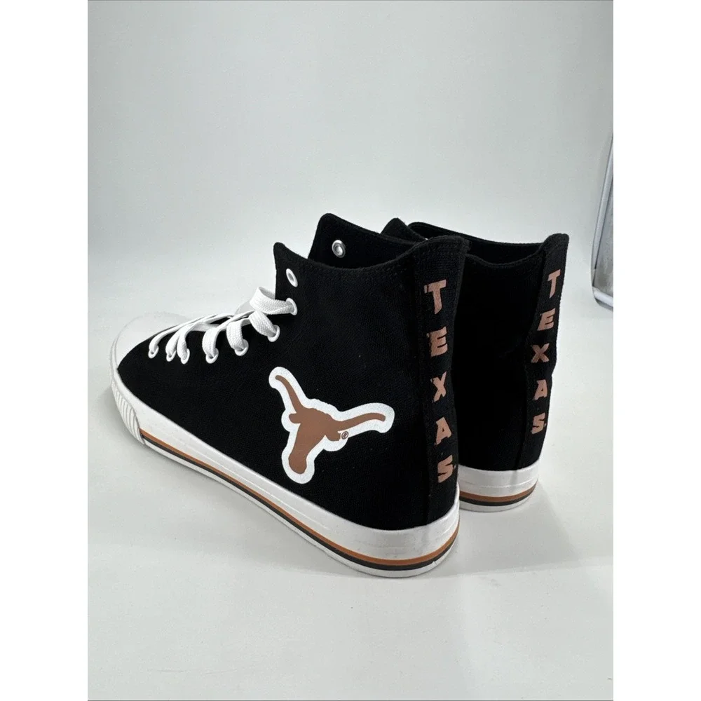 FOCO NCAA Texas Longhorns‎ Black High Top Canvas Shoes Sneakers Men's Size 11